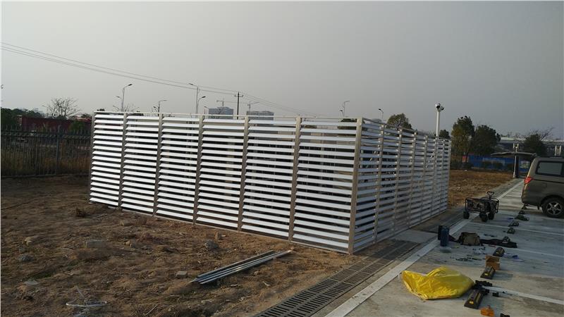 济南济阳铁艺空调格栅百叶窗安装围栏