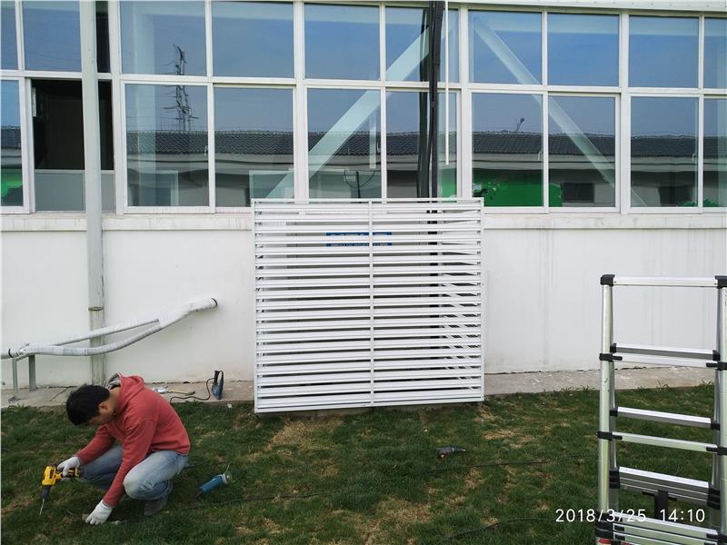锌钢空调格栅百叶窗安装围栏