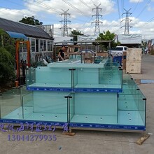 佛山生鲜玻璃鱼缸定制 海鲜酒吧海鲜池 海鲜池配置