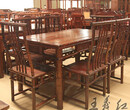 王义红木古典餐厅餐座椅,青岛真货王义红木大红酸枝餐桌图片