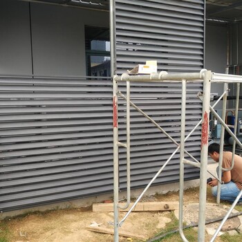 室外空调机组围挡 空调支架围栏 空调防雨百叶窗安装
