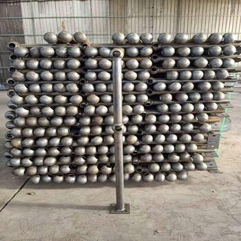 球型栏杆 热镀锌球型立柱 球形柱防护扶手围栏 空心铁球厂家