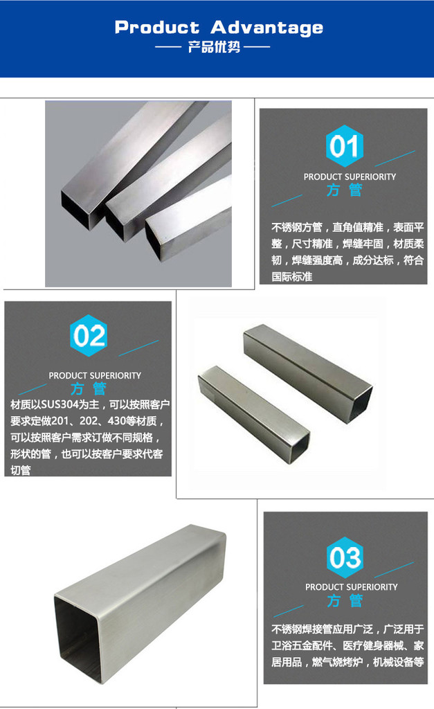 广州不锈钢方管规格