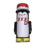 圣诞老人形马口铁食品罐圣诞企鹅雪人设计人形马口铁罐