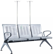 医院三人位输液椅带扶手不锈钢连排输液椅