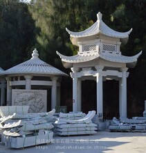 中式传统石雕凉亭公园休息石凉亭花岗岩石凉亭价格