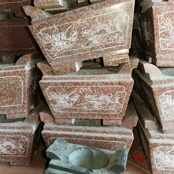 墓碑香炉新款方形石雕香炉批发惠安石雕香炉工厂
