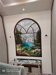 室内墙绘公司别墅风景油画床头壁画扬州手绘油画墙画颜值高价格更合理