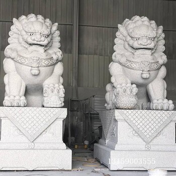 明石狮子雕塑,永新青石石头狮子-明石石狮子雕刻厂