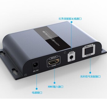 朗强HDMI信号光纤收发器单模20公里多模500米