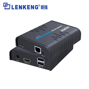 朗强lkv373kvmKVM传输器点对多点的HDMIKVM延伸器120米厂家