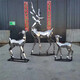 北京不锈钢鹿雕塑图