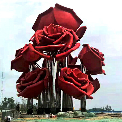 西藏不锈钢花雕塑制作厂家