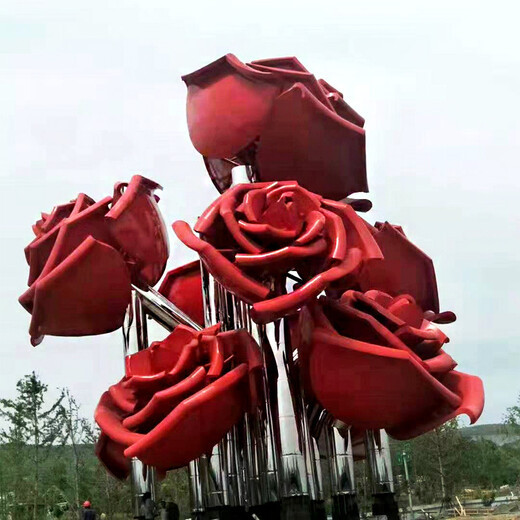 江苏不锈钢花雕塑生产厂家,不锈钢花朵雕塑