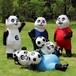创意玻璃钢动物卡通IP形象卡通熊猫雕塑玉林商场定制