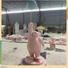 佛山粉色卡通气球熊雕塑玻璃钢公仔雕塑厂