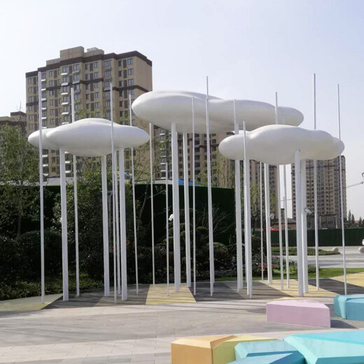 唐韵云朵造型雕塑,辽宁公园不锈钢云朵雕塑厂
