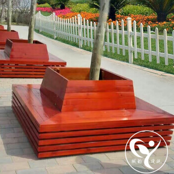 内蒙古塑木实木公园椅,实木公园座椅
