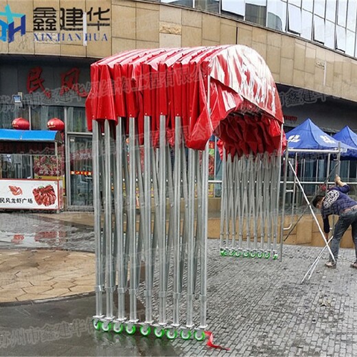 扬州大排档推拉雨棚安装