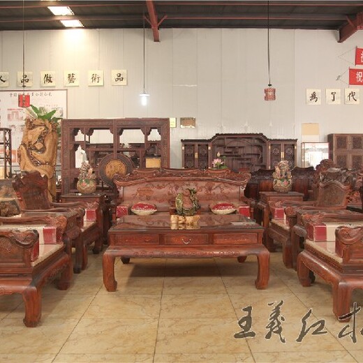 王义红木济宁红木家具,山东王义红木缅甸花梨沙发身份象征