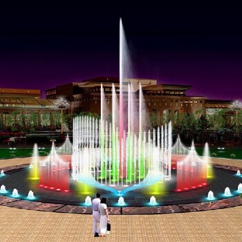 全新圣仑广场喷泉设计合理,旱喷泉
