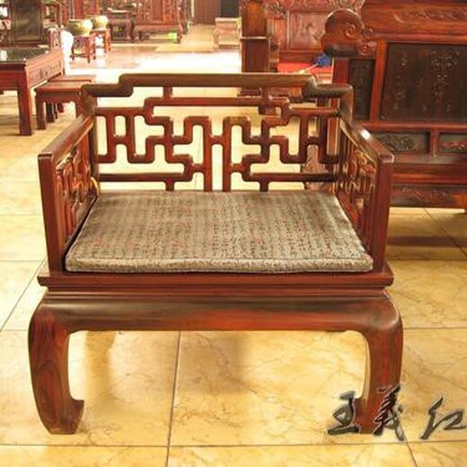 瑰丽多彩王义红木红木沙发图案介绍,古典沙发座椅
