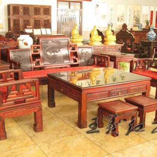 新中式红木家具身份象征大红酸枝沙发传承古典,济宁红木家具