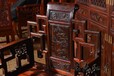 上海古典家具大红酸枝圈椅器型优雅,缅甸花梨圈椅