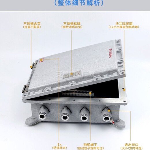 可定制不锈钢300防爆配电控制动力照明仪表接线箱400配电柜,防爆配电箱壳体