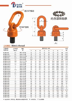 倍力特起重旋转吊环,零售YOKE万向吊环