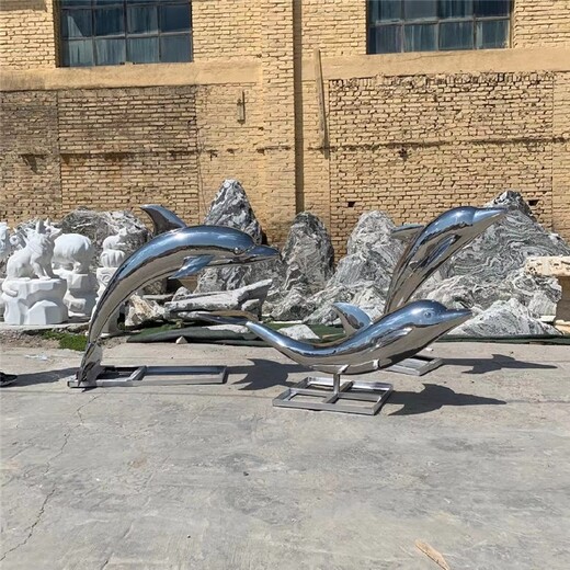 不锈钢海豚雕塑定做厂家