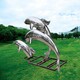 青海不锈钢海豚雕塑图