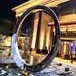 辽宁广场不锈钢圆环雕塑公司,圆圈雕塑