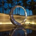 天津不锈钢镂空圆环雕塑定制
