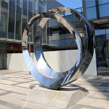 贵州不锈钢镂空圆环雕塑制作