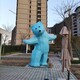 北京不锈钢几何熊雕塑图