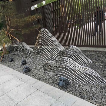 天津公园不锈钢假山雕塑制作