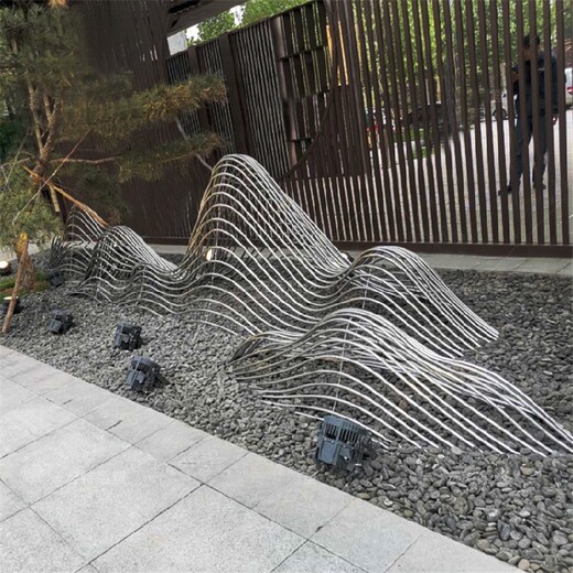 安徽公园不锈钢假山雕塑加工