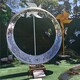 上海大型不銹鋼雕塑定制鏤空發光月亮鏡面圓環廠家供應產品圖