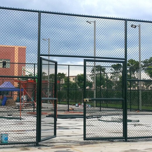 牡丹江喷塑篮球场围网生产厂家,墨绿色篮球场围网