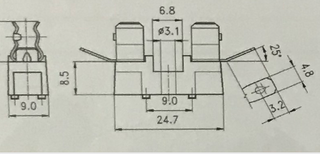 台湾Conquer功得5x20系列CQ-200N保险丝座，原装图片1