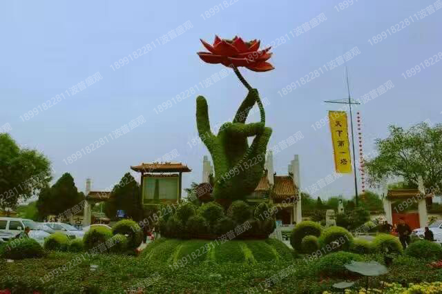 西安绿色植物雕塑、西安花卉立体雕塑.jpg