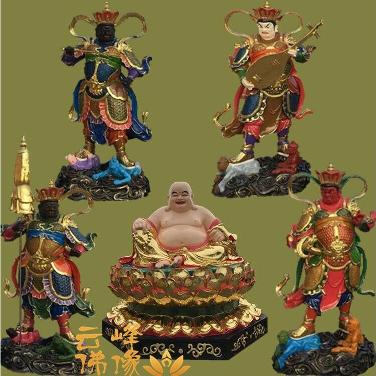 精制四大天王佛像玻璃钢四大金刚佛像价格批发