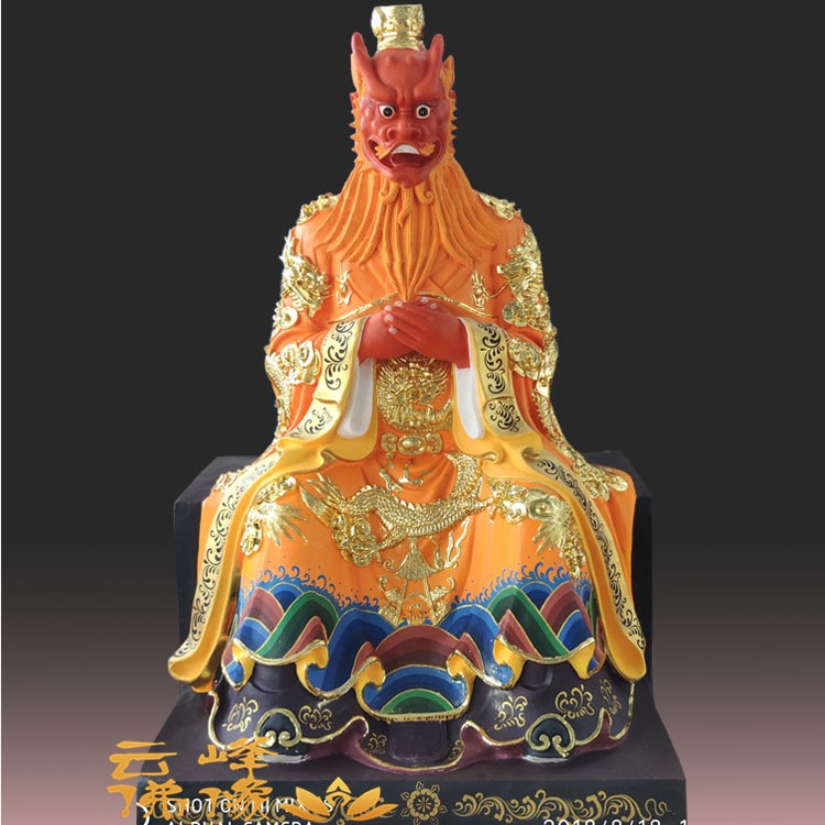 寺庙四海龙王佛像东海龙王雕塑彩绘龙王太子神像图片