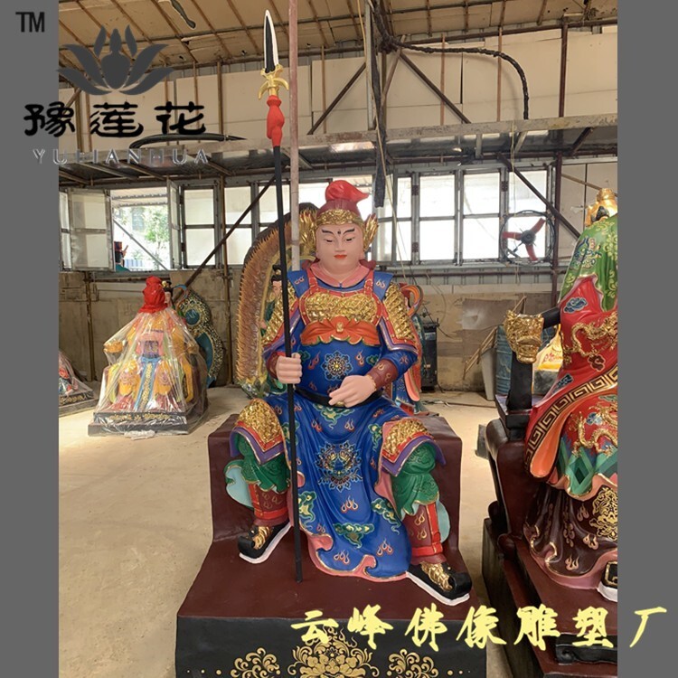 寺庙佛像雕刻二郎神神像哮天犬托塔李天王神像批发雷公电母