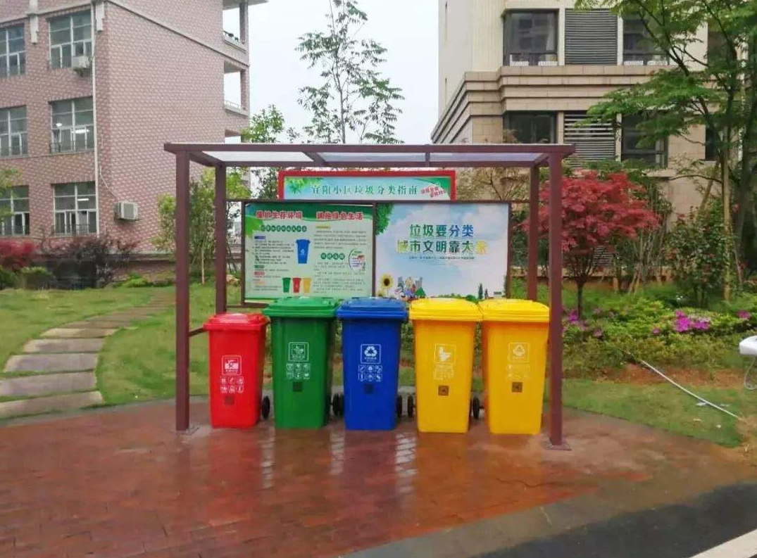 垃圾分类亭雨棚回收箱智能户外垃圾房分类屋环卫社区垃圾亭收集亭