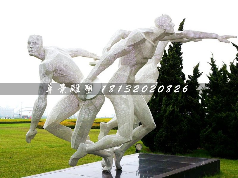 掷铁饼雕塑,不锈钢运动员雕塑