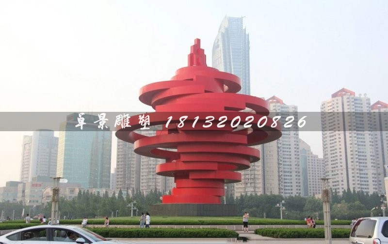 不锈钢抽象火炬广场景观雕塑