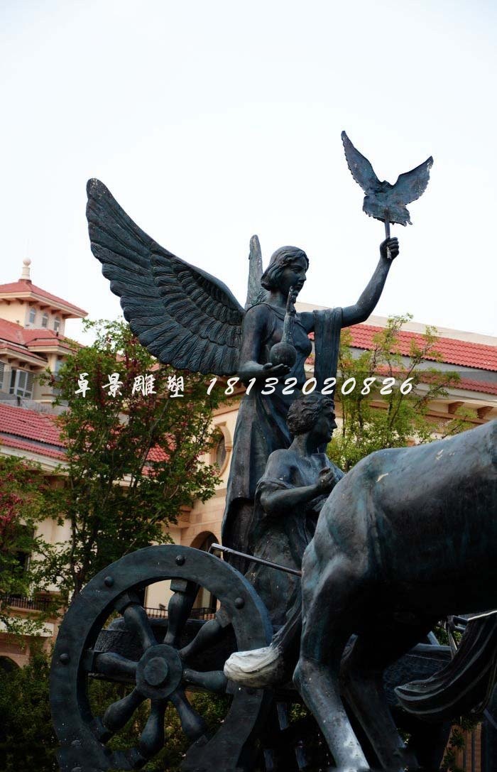 景观铜雕可以分为城市景观铜雕、校园景观铜雕、人物景观铜雕等多种类型。其中我们最为常见的就是城市景观铜雕,景观铜雕在环境景观设计中起着特殊而积极的作用。世界上许多优秀景观雕塑成为城市标志和象征的载体。一般城市当中矗立的主体性景观铜雕都会何周围环境有机组成起来,这样可以弥补一般环境缺乏表意的功能,因为一般环境无法或不易具体表达某些思想。 当我们走在城市街道两旁的时候人们都会选择一个适合观赏位置观看这些景观铜雕、在人们观看这些步行街铜雕时候,为了克服由于透视变形问题直接影响人们对景观雕塑观赏,而简单办