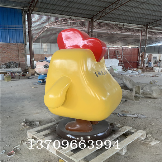 玻璃钢卡通动物雕塑哪家好茂名玻璃钢卡通小鸡雕塑